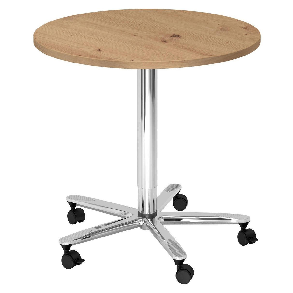 BISTRO 80R C | Säulenhubtisch | Ø 80 | Chrom - System Konferenztisch