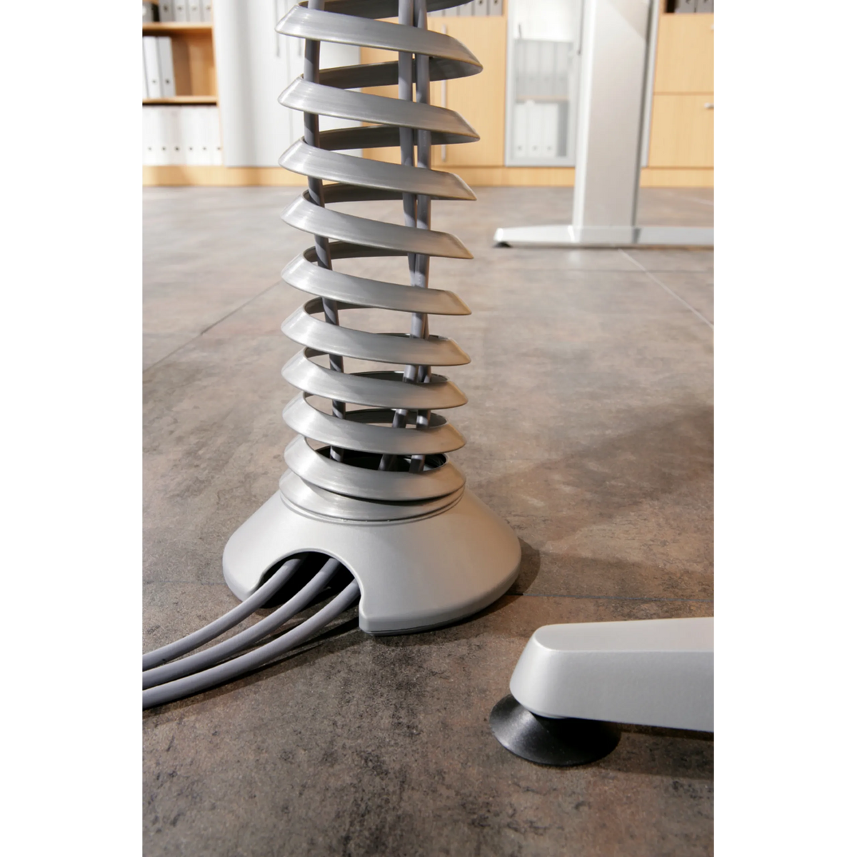 Silberne vertikale Kabelspirale des Zubehörs CKXE von hjh OFFICE PRO