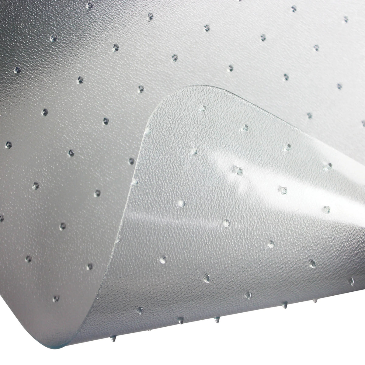 Strukturierte Unterseite der transparenten Bodenschutzmatte ADVANTAGEMAT aus Vinyl für Teppichböden von Floortex