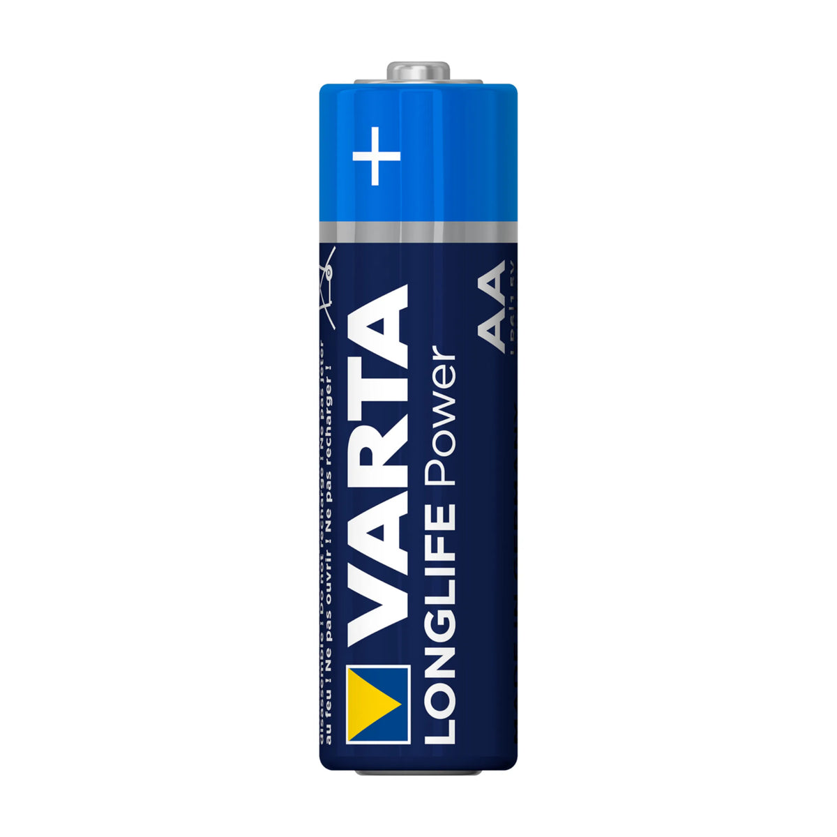 Batterie AA VARTA Longlife Power in Blau mit sichtbarem Pluspol von VARTA