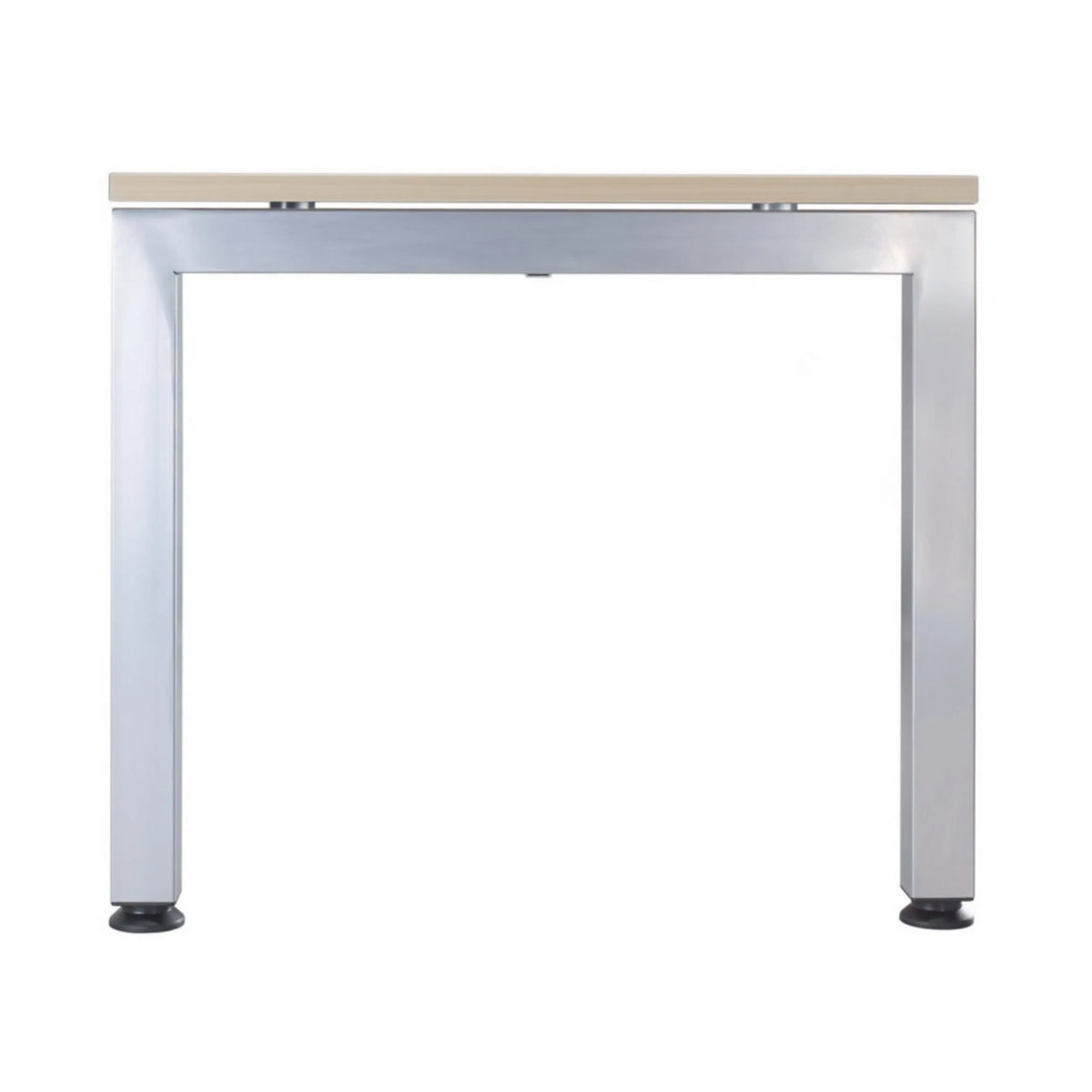 Höhenverstellbares Gestell des Schreibtischs JAVA 8 S in Silber mit Tischplatte in Asteiche von hjh OFFICE PRO