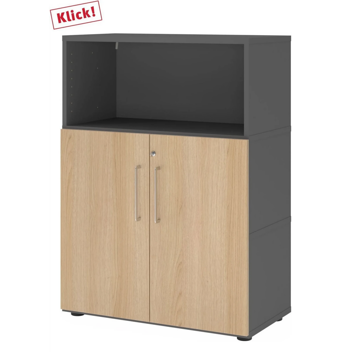 FlexWall | 3 OH | Türen + Korpus | mit Stellfüßen - buerostuhl24