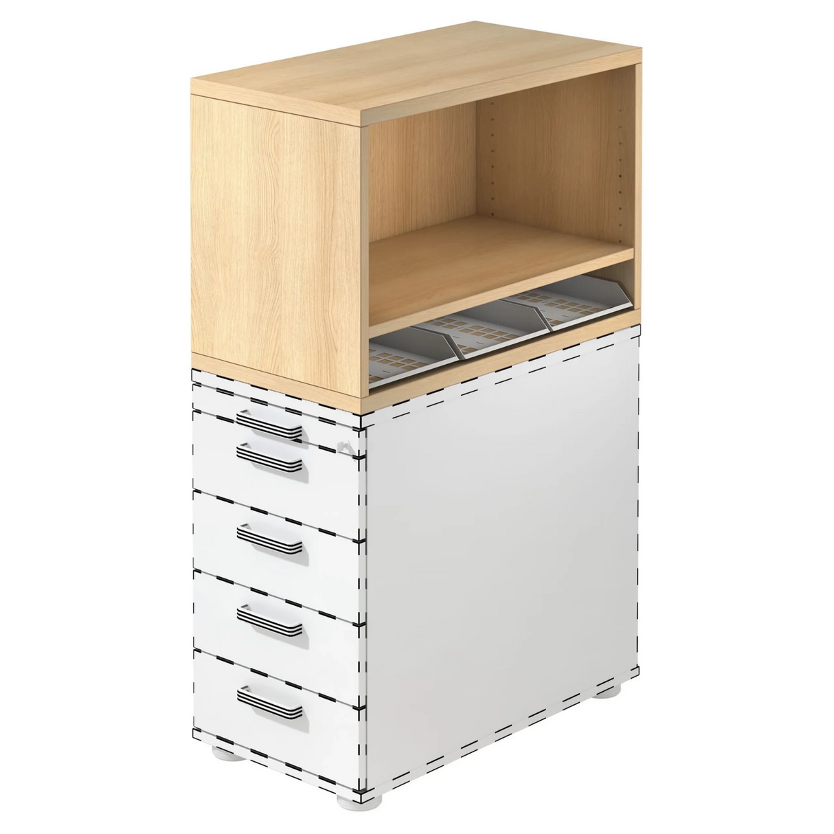SIGNA SCA1 | Aufsatz-Regal zu SIGNA SC - Standcontainer - buerostuhl24