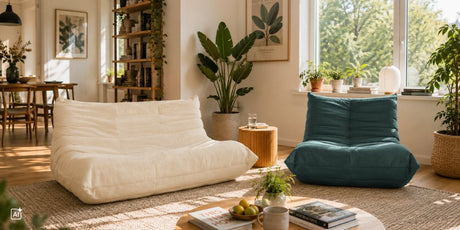 Cordsessel Sitzolo und Sitzolo 2 in einem einladenden Wohnzimmer