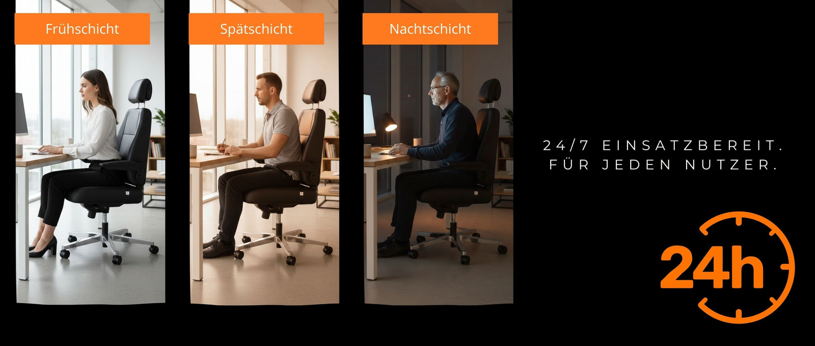 24-Stunden-Stühle für höchste Performance in Leitstellen und Schichtbetrieb