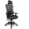 Schwarzer Profi-Bürostuhl HEAD POINT RS mit Kopfstütze und Armlehnen von Topstar