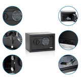 Schwarzer Tresor SAFE COMPACT III mit Ziffernschloss, Schlüsseln und Montagezubehör von hjh OFFICE