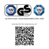 TÜV SÜD GS geprüfte Sicherheit Sicherheit geprüft Produktion überwacht TÜV SÜD tuvsud.com/ps-zert hjh OFFICE GmbH - 652325 ERGOHUMAN ULTRA L GEN2 QR-CODE FOR "Z1A 105669 0004 Rev. 00"