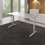 Elektrisch höhenverstellbarer Schreibtisch XBHM 2E SS in Weiß mit Maßen 200 x 100 cm von hjh OFFICE PRO