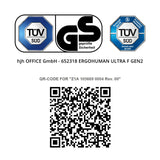 TÜV SÜD GS geprüfte Sicherheit Sicherheit geprüft Produktion überwacht TÜV SÜD tuvsud.com/ps-zert hjh OFFICE GmbH - 652318 ERGOHUMAN ULTRA F GEN2 QR-CODE FOR "Z1A 105669 0004 Rev. 00"