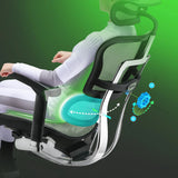 Verstellbare Lendenstütze des Luxus-Chefsessels ERGOHUMAN GEN2 mit grafischer Darstellung des Mechanismus von hjh OFFICE