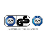 TÜV SÜD GS geprüfte Sicherheit Sicherheit geprüft Produktion überwacht TÜV SÜD tuev-sued.de/ps-zert hjh OFFICE GmbH - 714606 ERGO LINE II PRO