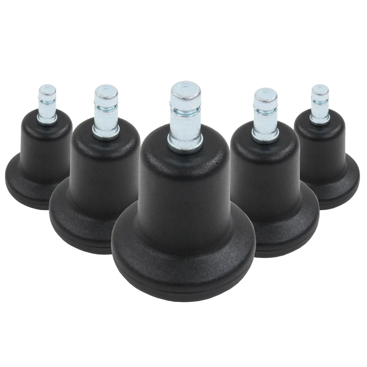 5 x STAND Nr. 10 | 10 mm | alle Böden - Stuhlgleiter - Schwarz