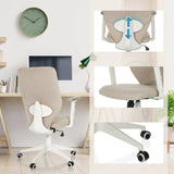 Homeoffice-Bürostuhl COSIO II in Beige mit Sitzhöhenverstellung, Sitzfläche und Rollenfußkreuz von hjh OFFICE