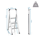 Maßzeichnung der Klappleiter SOLID V mit einer Höhe von 119 cm und 42 cm Breite von hjh OFFICE