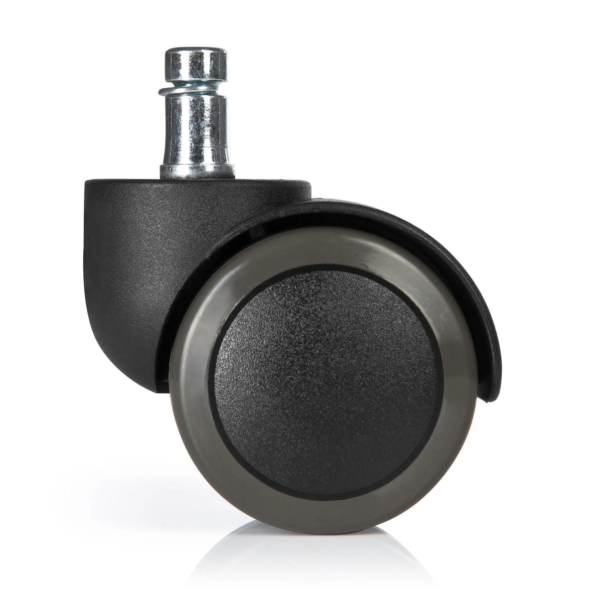 Schwarze Stuhlrolle 5x ROLO FREE 11mm/50mm für Hartböden mit Metallstift von hjh OFFICE – 360-Grad-Ansicht (Rückenansicht 180°)