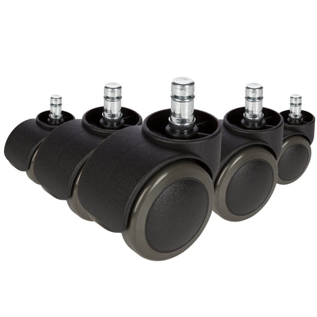 5x ROLO 10mm/50mm | Hartböden - Stuhlrollen - buerostuhl24
