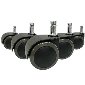 5x ROLO EASY 10mm/50mm | Hartböden - Stuhlrollen - buerostuhl24