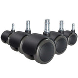 5x ROLO FIX 10mm/50mm | Hartböden - Stuhlrollen