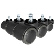 5x ROLO FREE 10mm/50mm | Hartböden - Stuhlrollen - buerostuhl24
