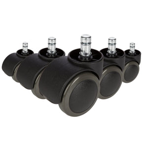 5x ROLO No-Noise 11mm/50mm | Hartböden - Stuhlrollen - buerostuhl24