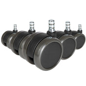5x ROLO No-Noise 11mm/65mm | Hartböden - Stuhlrollen - buerostuhl24