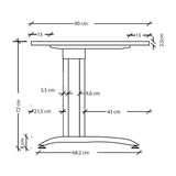 Maßzeichnung des Schreibtischs BELA 16 S mit einer Breite von 80 cm und einer Höhe von 72 cm von hjh OFFICE PRO