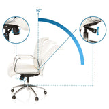 Verstellmechanismen für Sitzhöhe und 90° Drehung des Profi-Chefsessels ASPERA 10 in Cremeweiß von hjh OFFICE