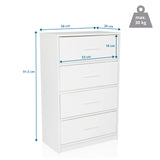 Maßzeichnung der Kommode ESTORIA mit einer Höhe von 91,5 cm und einer Breite von 58 cm von hjh LIVING