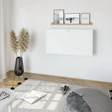 Weißer Wandschreibtisch WOVA als Sekretär an einer hellen Wand in einem modern eingerichteten Raum von hjh OFFICE PRO