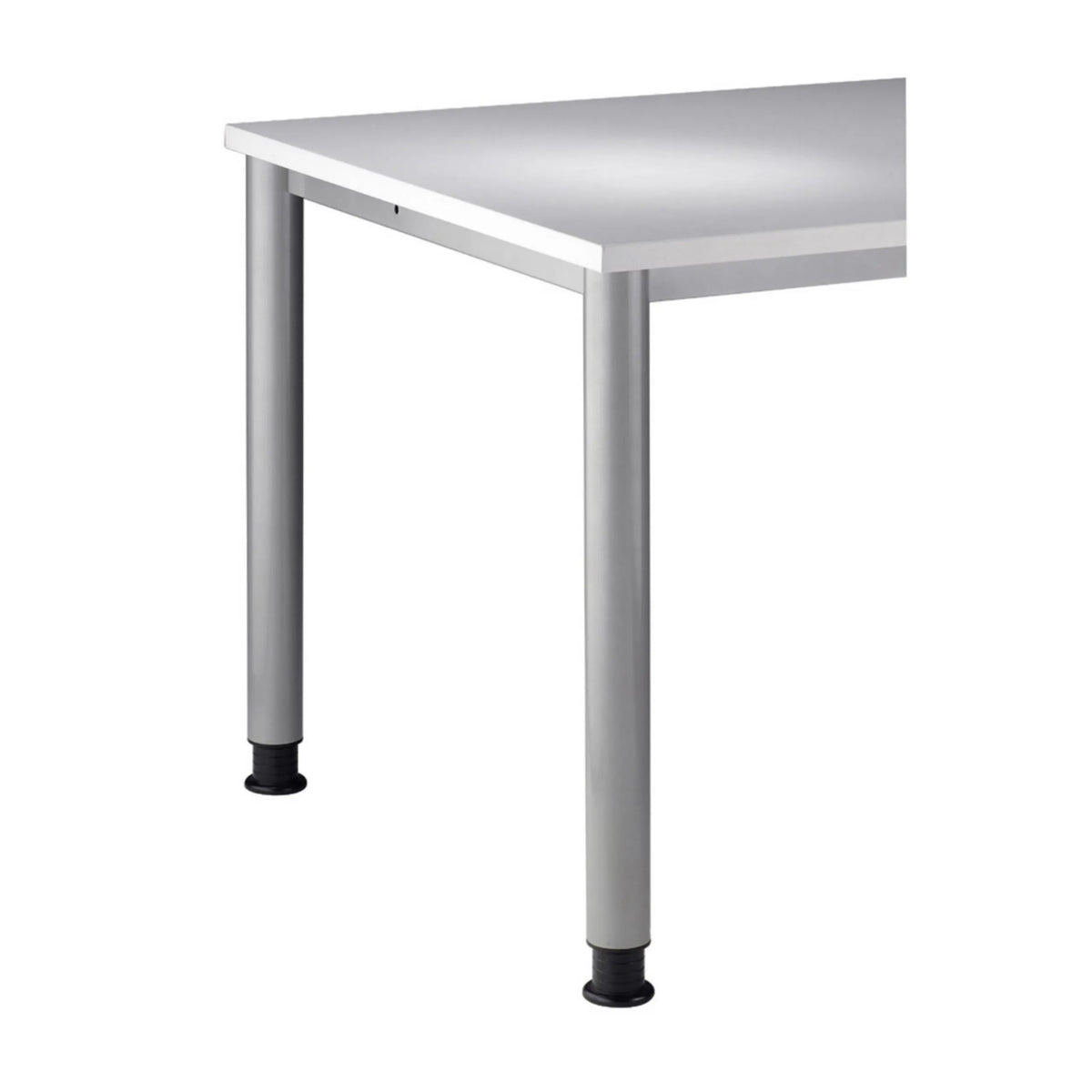 Höhenverstellbarer Schreibtisch HILO 18 S der Serie HILO mit silbernen Beinen von hjh OFFICE PRO