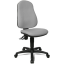 Homeoffice-Bürostuhl POINT 60 mit grauem Stoffbezug und schwarzem Fußkreuz auf Rollen von Topstar