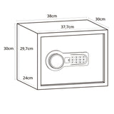 Technische Zeichnung des Tresors SAFE COMPACT mit 38 × 30 cm von hjh OFFICE