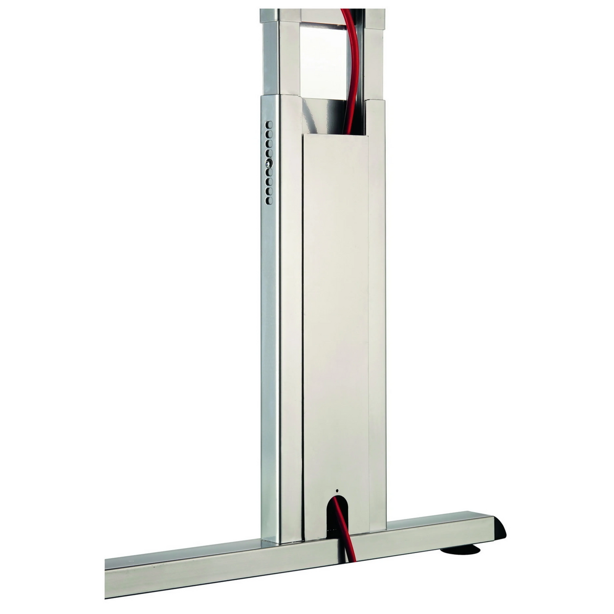 Silbernes Gestellbein des höhenverstellbaren Schreibtisches MEGA 614 S von hjh OFFICE PRO