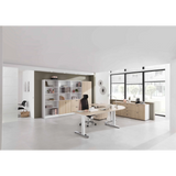 Höhenverstellbarer Schreibtisch XTRA XB 16 WC in Asteiche mit Maßen 160 x 80 cm von hjh OFFICE PRO