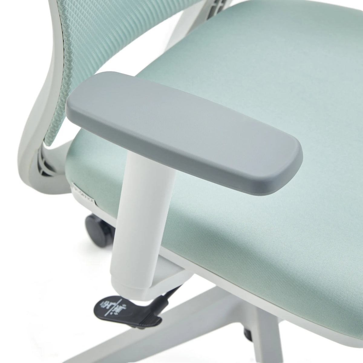 Graue Armlehne des Home-Office-Bürostuhls PROFONDO ECO W in Mint von hjh OFFICE