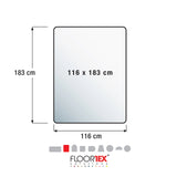 Technische Zeichnung der Bodenschutzmatte ULTIMAT mit 116 x 183 cm von Floortex
