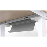 Graue Kabelwanne unter der Tischplatte des Schreibtischs XTRA XB 16 GG von hjh OFFICE PRO
