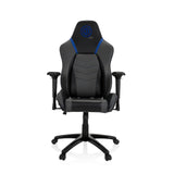 Graublauer Gamingstuhl GAMEBREAKER POLARYS I mit Armlehnen und Fußkreuz mit fünf Rollen von hjh OFFICE – 360-Grad-Ansicht (Frontansicht 0°)