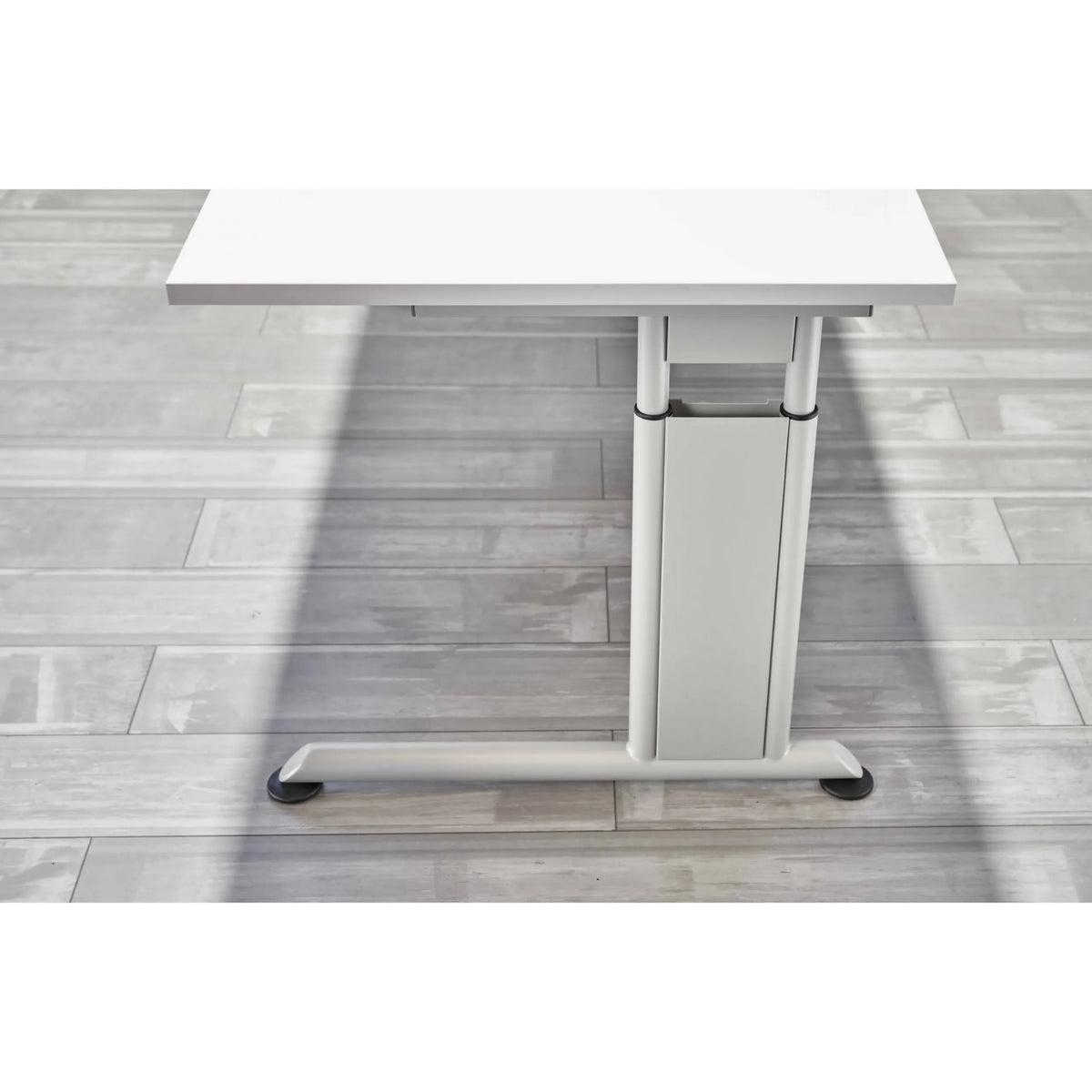 Höhenverstellbares Gestell des Schreibtischs ZENO 12 S in Grau-Silber von hjh OFFICE PRO