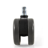 Zwillingsrolle der Stuhlrollen 5x ROLO FREE 11mm/65mm in Schwarz für Hartböden mit Metallstift von hjh OFFICE