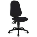 Schwarzer Home-Office-Bürostuhl POINT 60 mit Stoffbezug und Rollenfußkreuz von Topstar