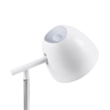 Weißer Lampenschirm der Schreibtischlampe Lumanova D3 mit konzentrischen Ringen im Inneren von hjh OFFICE