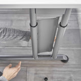 Untergestell mit Kabelmanagement des Schreibtischs ZENO 16 S in Grau-Silber von hjh OFFICE PRO