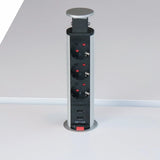 ELDO600 | Steckdosentower (ohne Fräsung) | 3 x Steckdose | 2 x USB - Zubehör