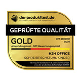 der-produkttest.de VERBRAUCHERTESTS FÜR VERBRAUCHER GEPRÜFTE QUALITÄT GOLD DPT-26051101 05/26 Anwendungstest · DPT-Bewertungsmodell HJH OFFICE SCHREIBTISCHSTUHL KINDER MEHR ZUM TESTBERICHT & ANWENDUNGSTEST: www.der-produkttest.de/lizenz/dpt-26051101