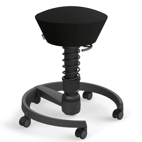 Swopper AERIS SWOPPER MEDIFLEX MIT ROLLEN mit schwarzem Kunstlederbezug und Federgestell von Aeris - Impulsmöbel
