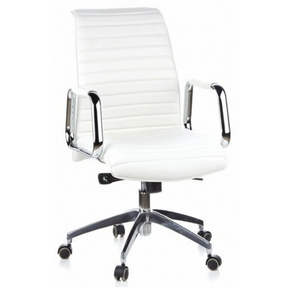 Profi-Chefsessel ASPERA 10 in Cremeweiß mit gesteppter Polsterung und Chrom-Armlehnen von hjh OFFICE