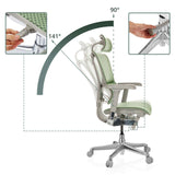 Verstellbare Rückenlehne des Luxus-Chefsessels ERGOHUMAN SLIM G GEN2 mit Neigungswinkel von 90° bis 141° von hjh OFFICE