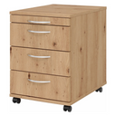 BARI 1606 | Rollcontainer mit 3 Schüben | Holz - buerostuhl24